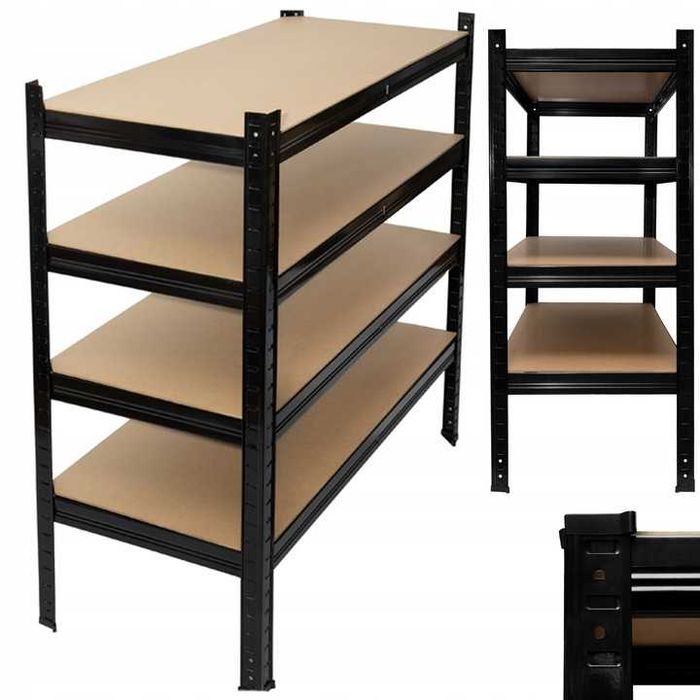 Nowoczesny REGAŁ metalowy do garażu piwnicy SOLIDNY 750kg 180x90x40cm