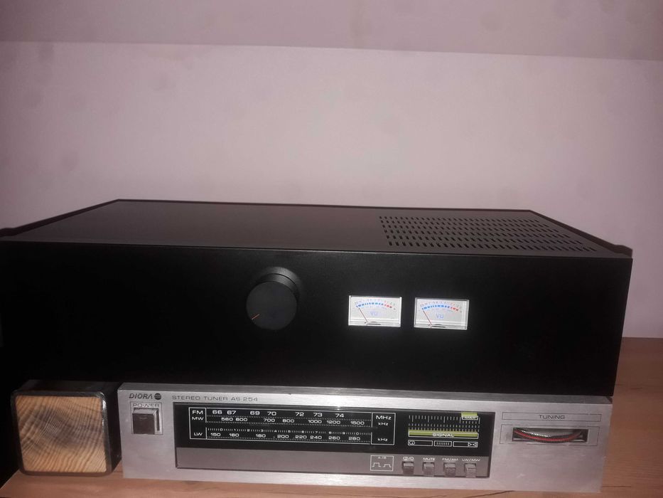 Wzmacniacz 2x70W końcówka mocy na TDA 7294 z preampem i wskaźnikami VU