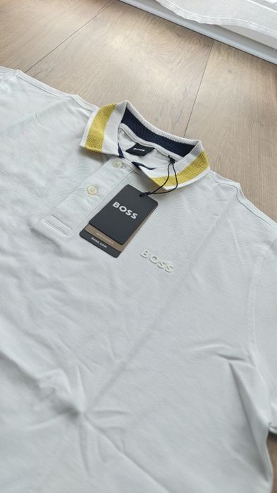 Koszulka polo polówka męska nowa biała Hugo Boss S M
