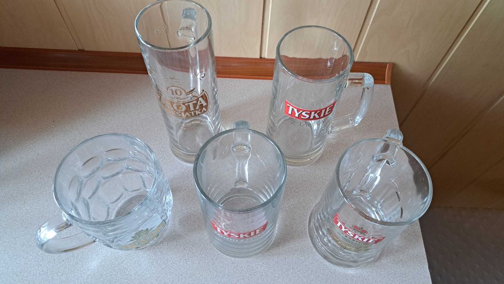 Kufle do piwa z grubego szkła 0,5 l