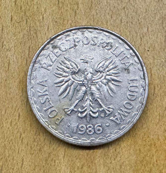 Moneta 1 zł złotówka 1986 rok PRL