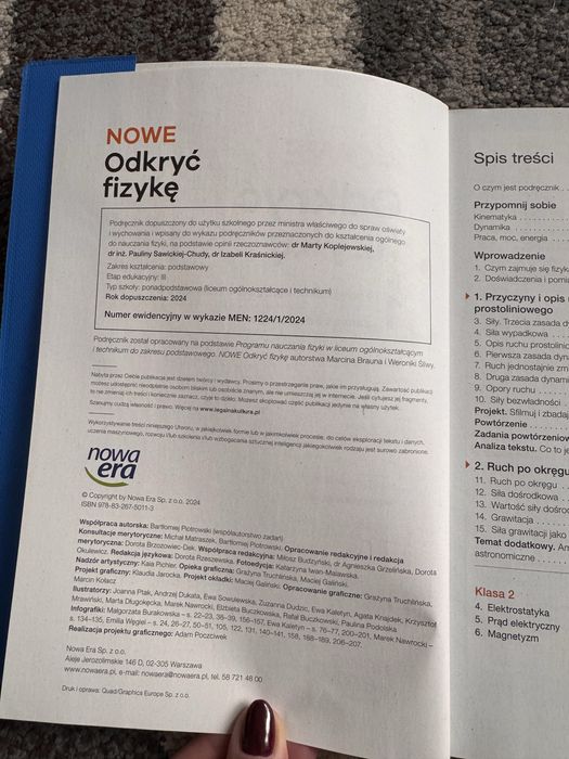 Podrecznik do fizyki klasa I szkola srenia