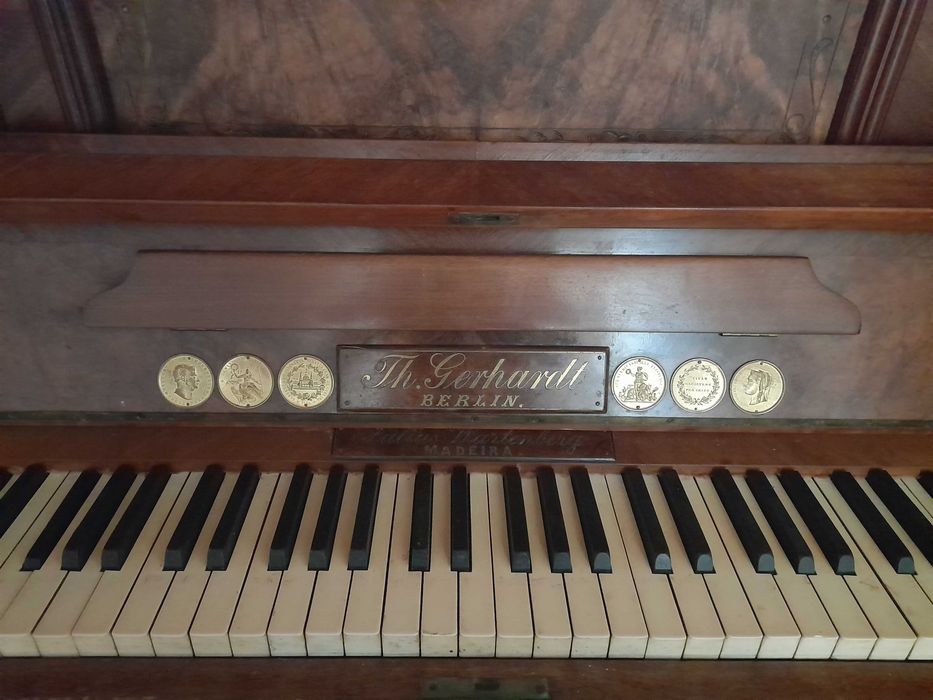 Piano Alemão em raiz de nogueira