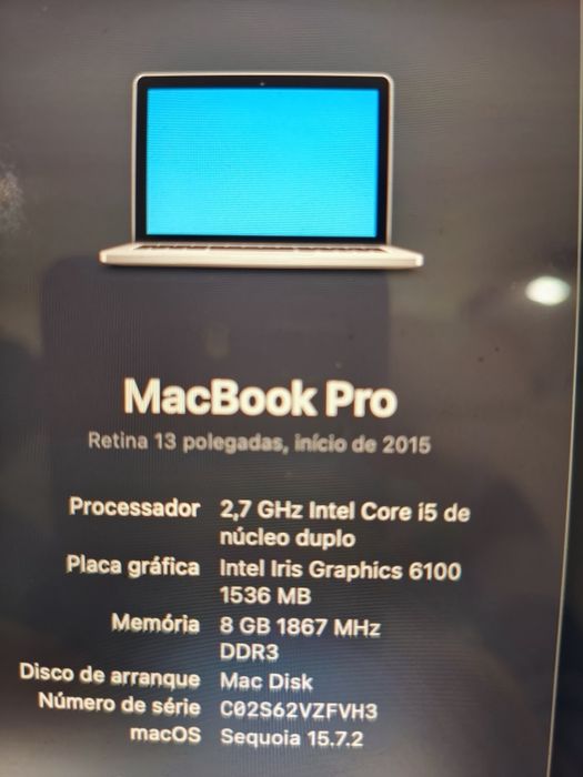 MacBook pro 2015 8gb 1tb