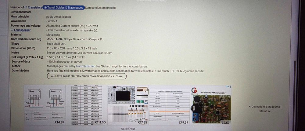 Amplificador ONKYO A-08    100% Funcional
