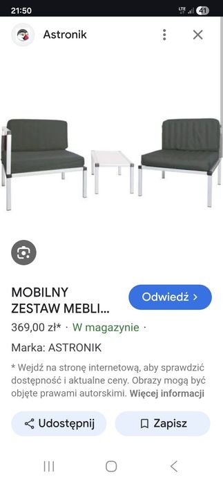 Zestaw wypoczynkowy