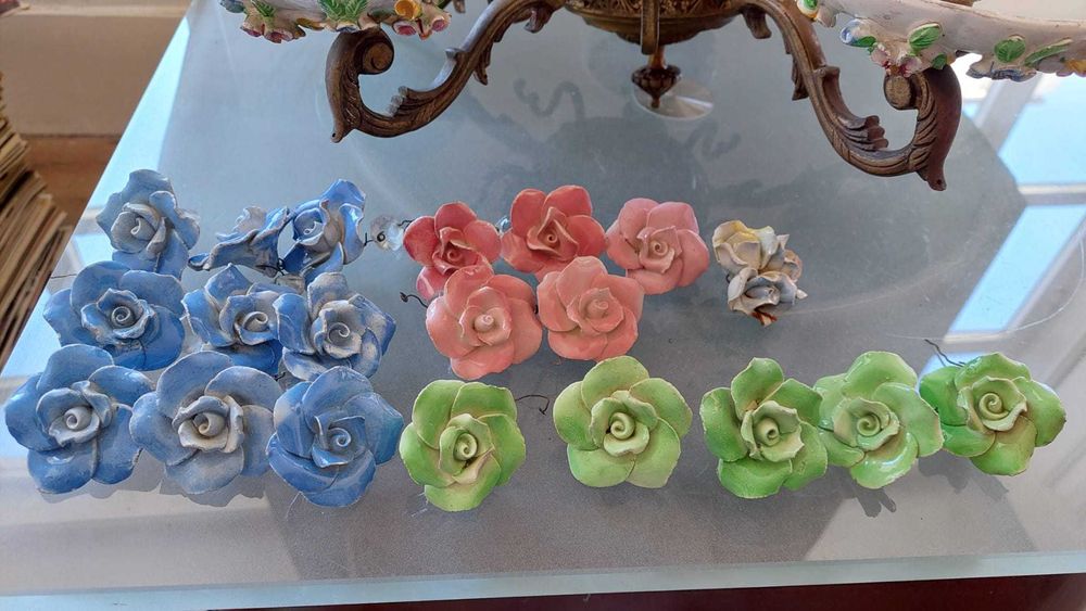 Candeeiro de Teto Vintage Estilo Capodimonte (6 Braços)