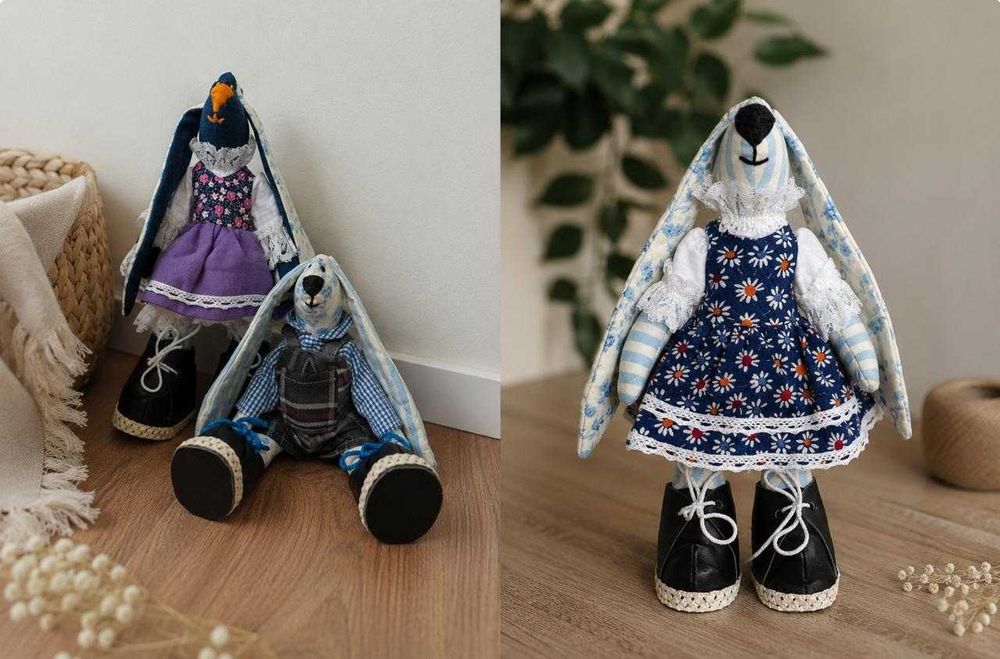 Króliczek Tilda „Stokrotka" – rękodzieło handmade, unikat