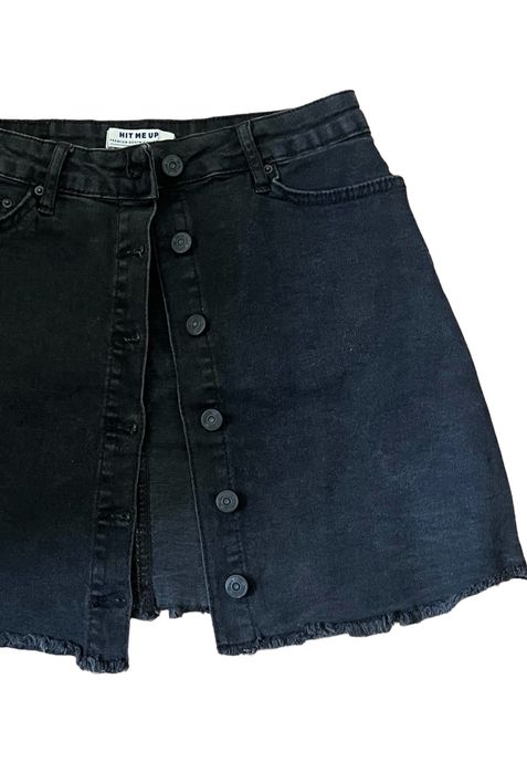 Чорна джинсова спідниця