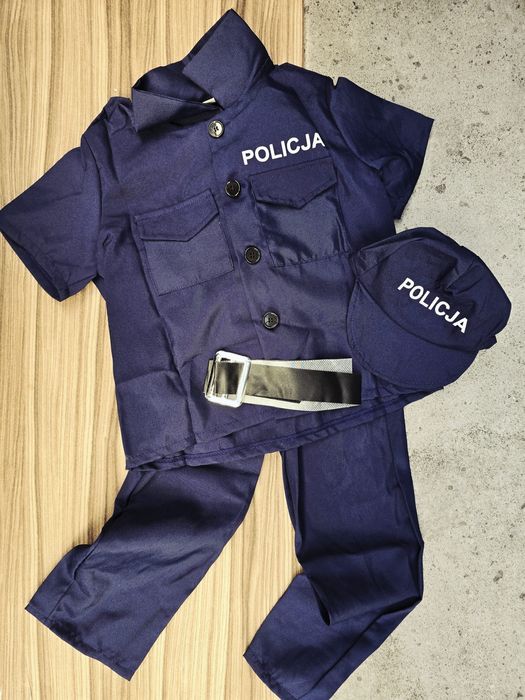 Strój przebranie dla dzieci Policjant Policja rozm M nowy