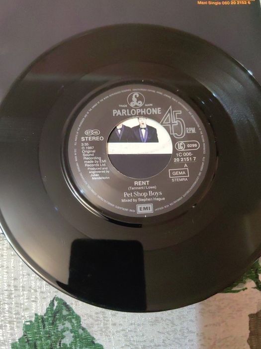 Pet Shop Boys - Rent, 7"singiel winylowy