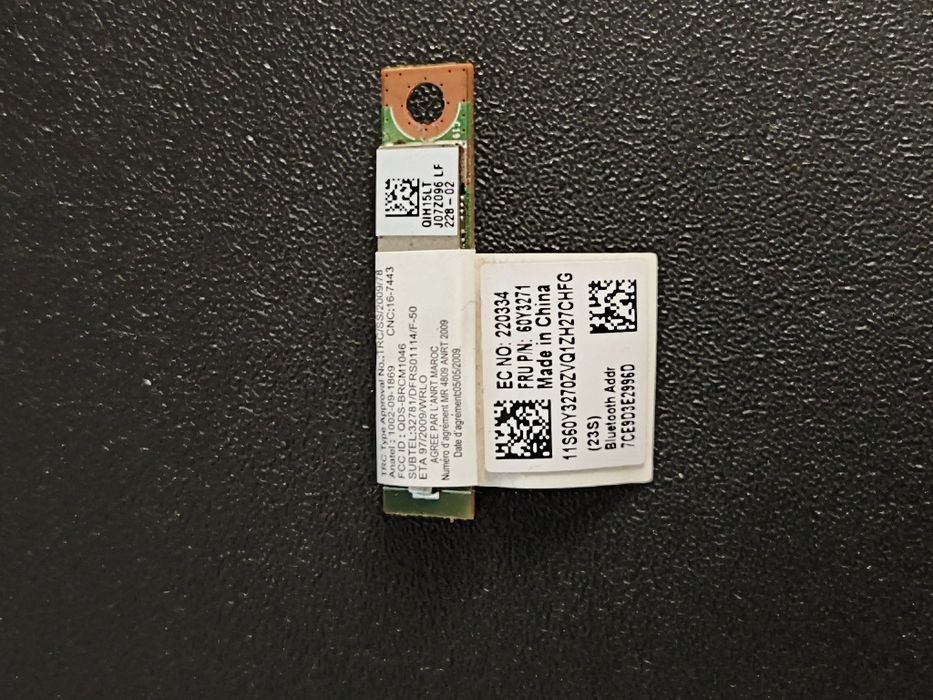 Módulo Bluetooth Original Lenovo ThinkPad (FRU 60Y3271)