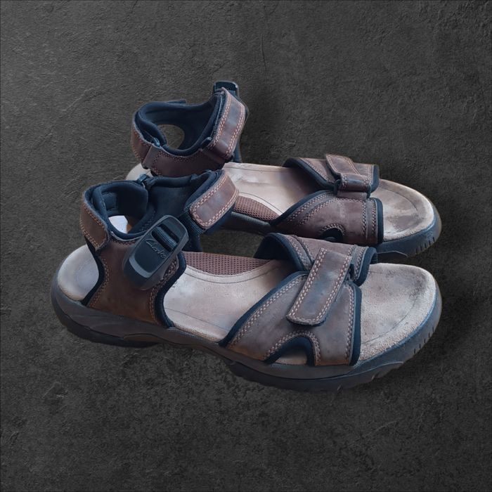 Sandały Clarks Skórzane Trekking Turystyka Wygodne r. 45