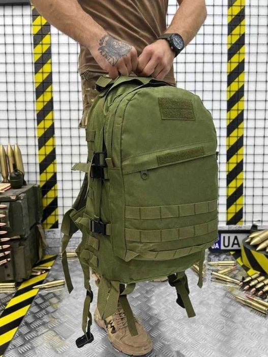 Рюкзак тактичний олива штурмовий з системою молі міцний для туризму