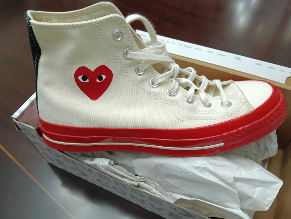 Converse Baskets Comme des Garçons PLAY Chuck 70 Ox "Red Sole" X