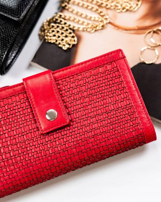 duży portfel damski ze skóry naturalnej - rovicky