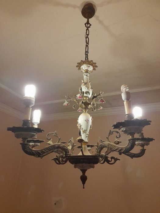 Par de apliques / candeeiros de parede em cristal