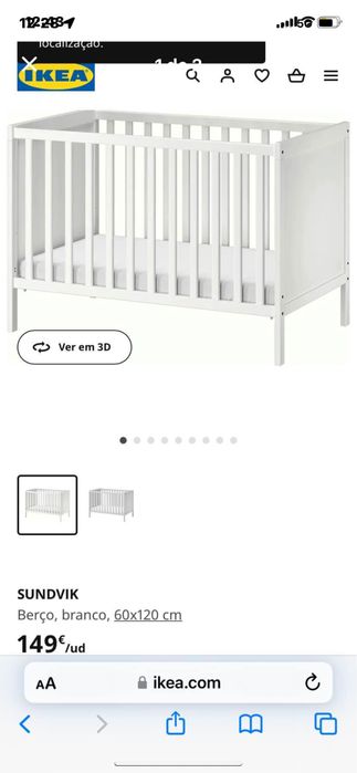 Cama de grades de madeira branca