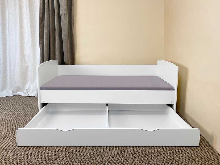 Біле дитяче ліжко з матрацом | Відправка 1-3 дні | Розстрочкам