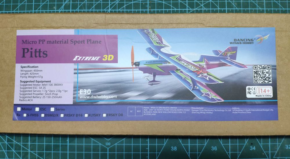 Zestaw KIT do budowy modelu RC ,Dwupłatowiec, Dancing Wings PITTS 3D