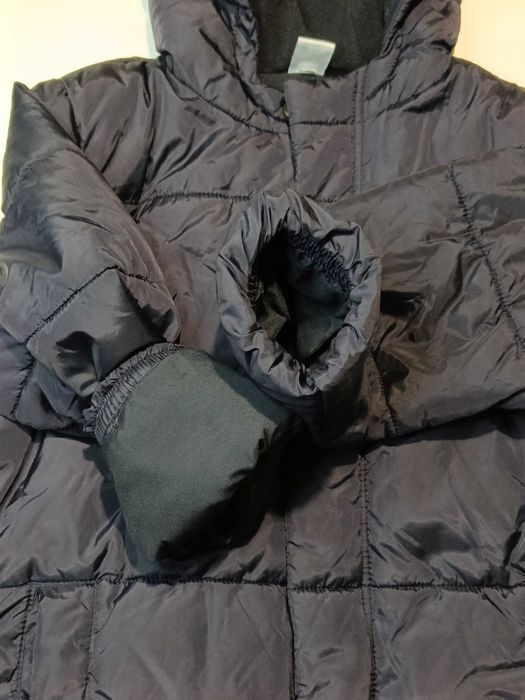 Зимняя детская куртка 110 см, 5 лет, синяя, Petit Bateau