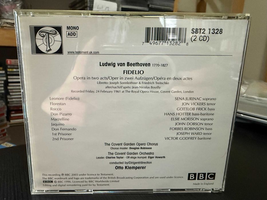 Beethoven – Fidelio – Jurinac, Vickers, Frick, Hotter – Klemperer