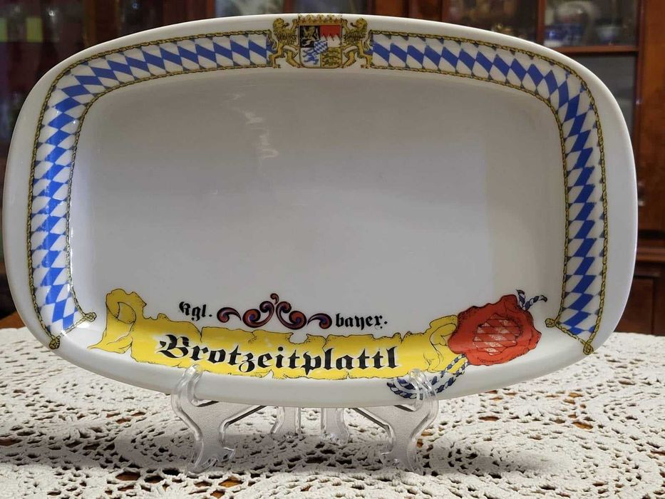 Ciekawy bawarski półmisek z II połowy XX wieku