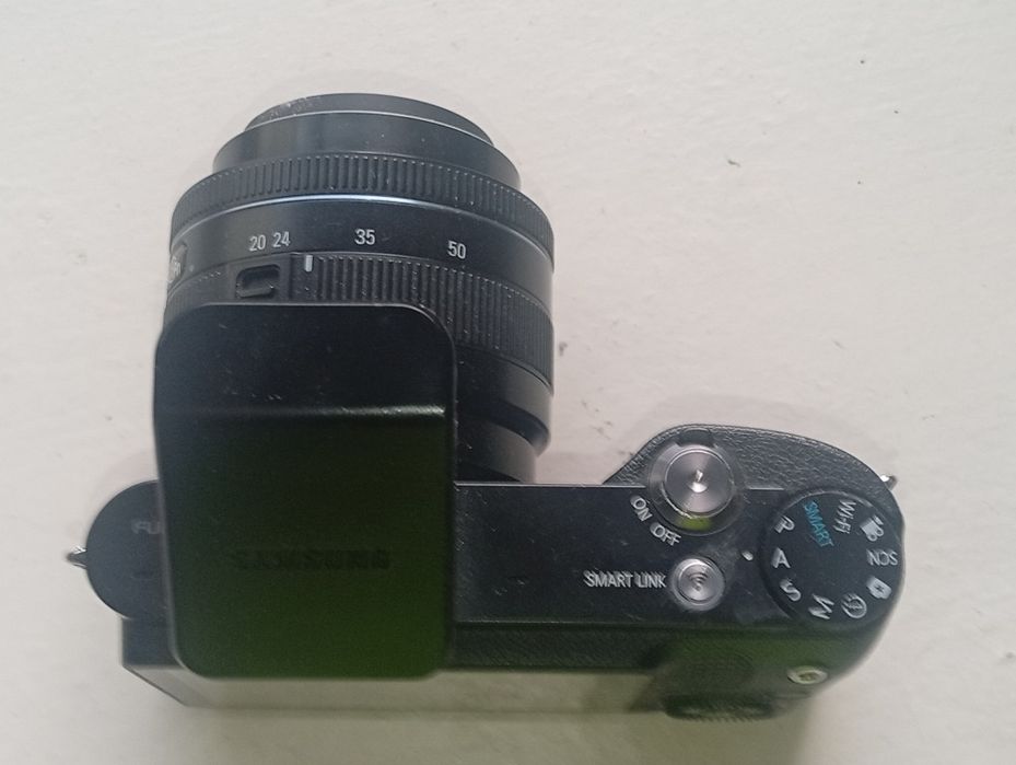 Câmera de fotografia Samsung com bolsa e carregador