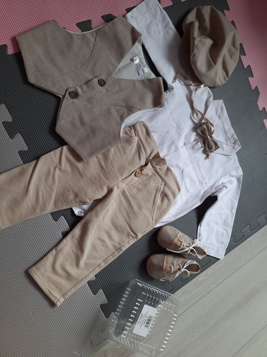 Komplet do chrztu dla chłopca rozmiar 74