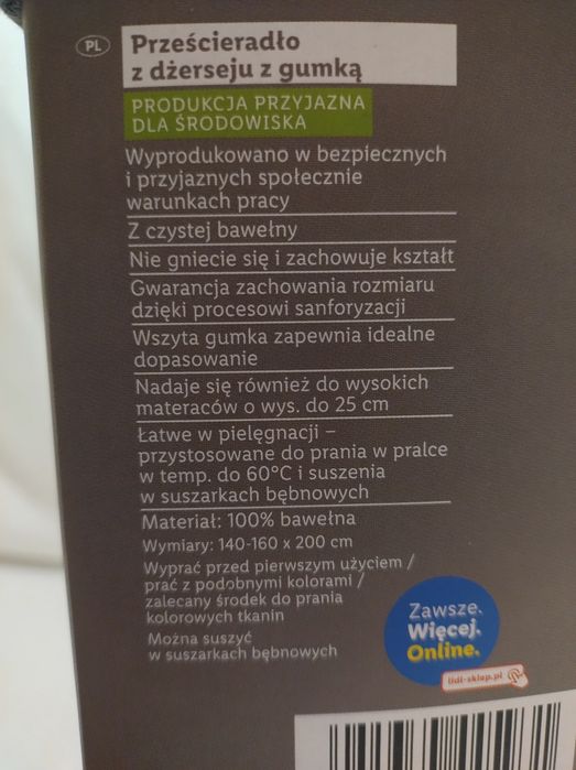 Prześcieradło Z Gumką 140-160x200