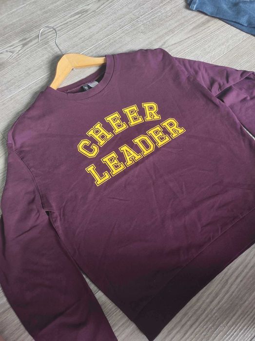 Bordowa bluza na długi rękaw S