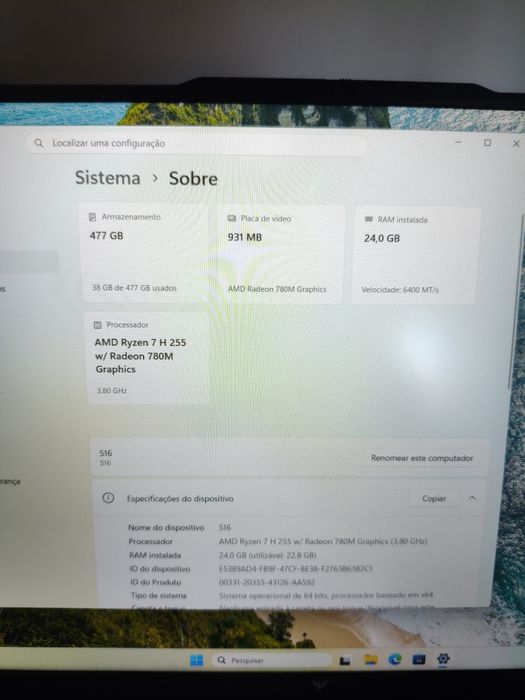 Notebook gamer Acermagic S16