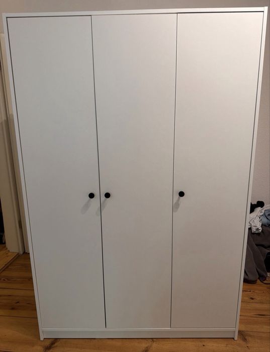 IKEA Kleppstad szafa 3 drzwi biała 117x55x176 cm