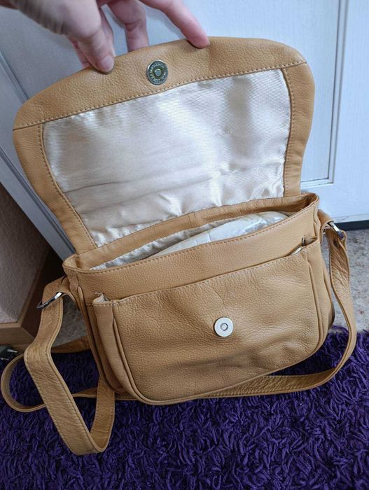 Кожанная сумка через плечо