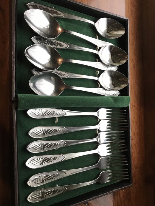 Набор Набір Столовый /Сервировочные приборы—Ложки/Вилки/Ножи—СССР