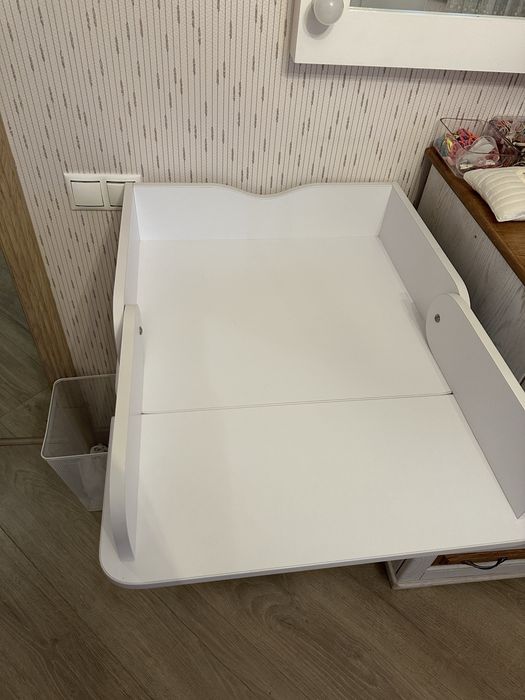Комод з пеленатором білий 60 см пеленальний стіл