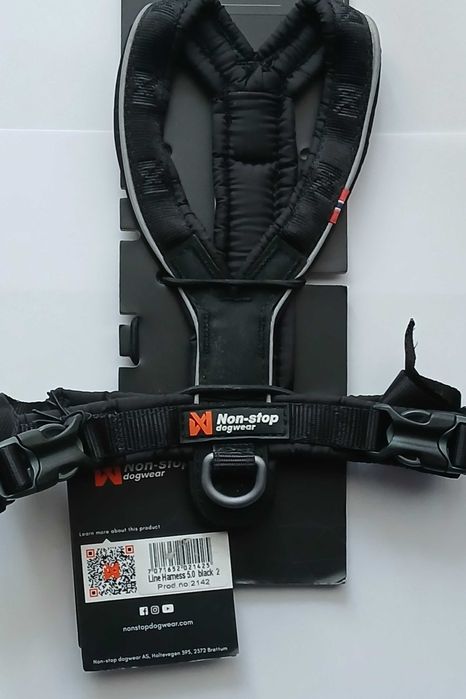 Szelki dla psów Non-stop Dogwear Line harness 5.0 *size 2* czarna*nowe