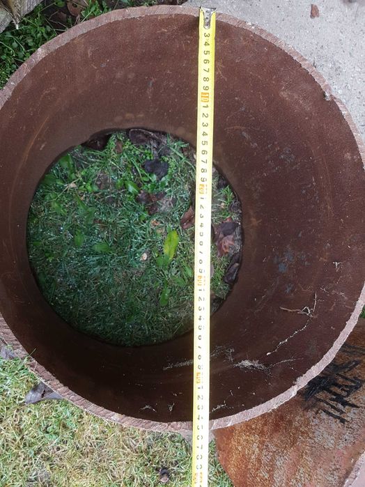 Rura na piec, metalowy krąg