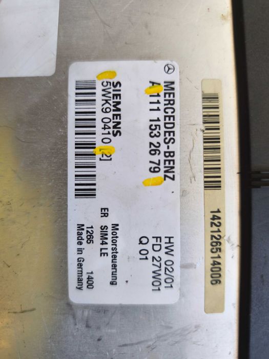 Centralina motor Mercedes W203 de 2001, modelo C200 Kompressor