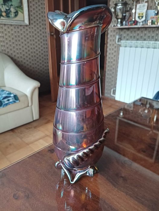 Wazon Carnival glass, iryzowany vintage