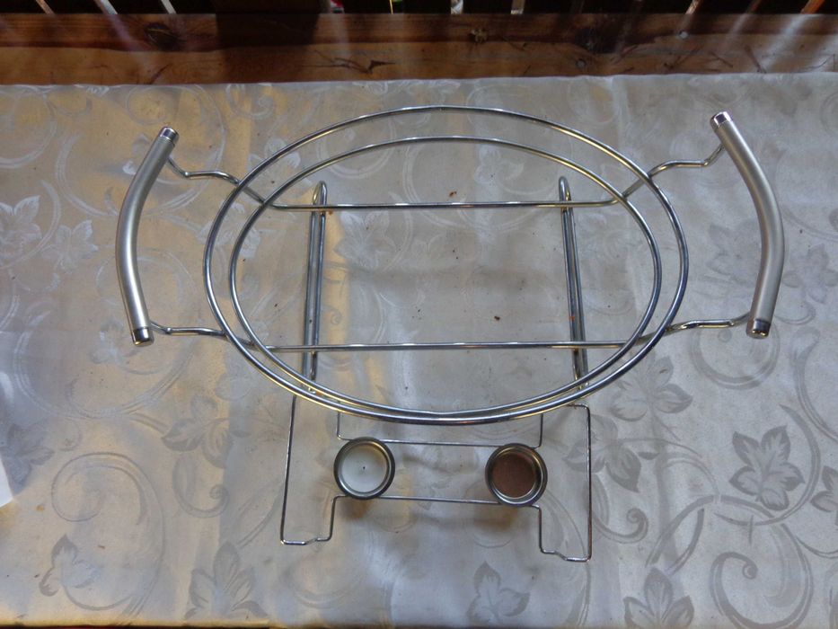 Podgrzewacz owalny metalowy na 2 świeczki