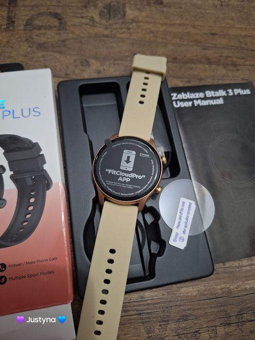 Nowy smartwatch zeblaze btalk 3 plus - champange Gold