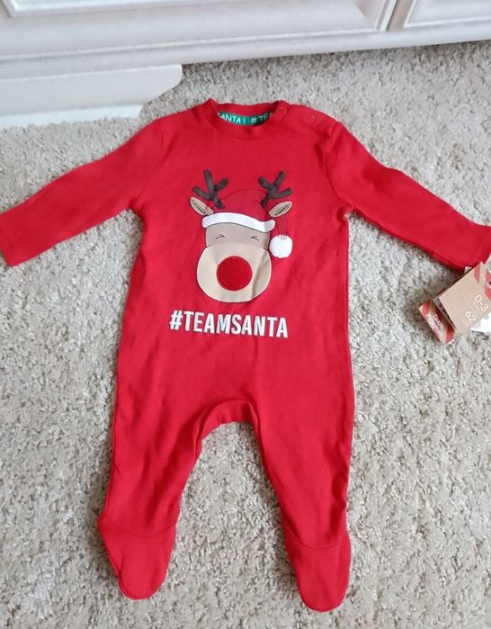 Новогодний человечек с оленем на новорождённого 0-3 месяца