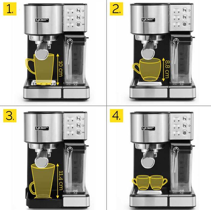 Nowy Yoer Nowy Ekspres Do Kawy Ciśnieniowy Automatyczny 20bar 1350W