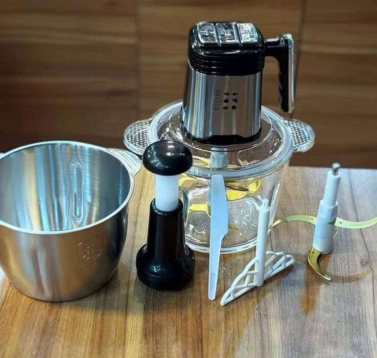 МОЩНЫЙ! Кухонный комбайн 3000Вт, измельчитель, мясорубка, блендер