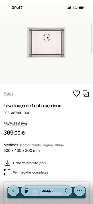 Lava loiça Roca Praga inox
