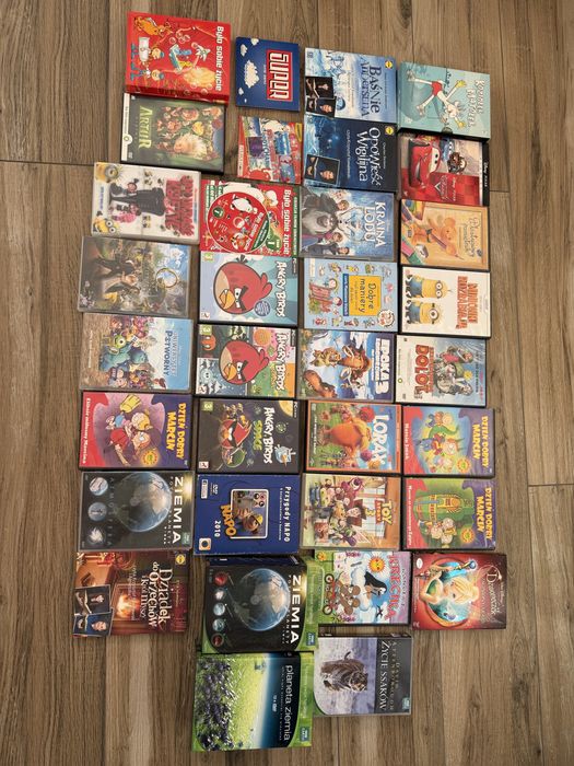 Duży zestaw filmów DVD dla dzieci Bajki Disney Pixar Edukacyjne Ponad 30 płyt