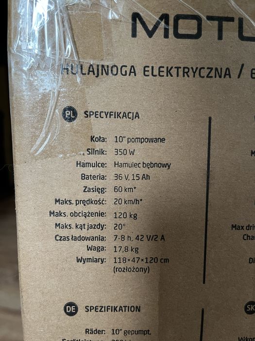 Hulajnoga elektryczna Motus
