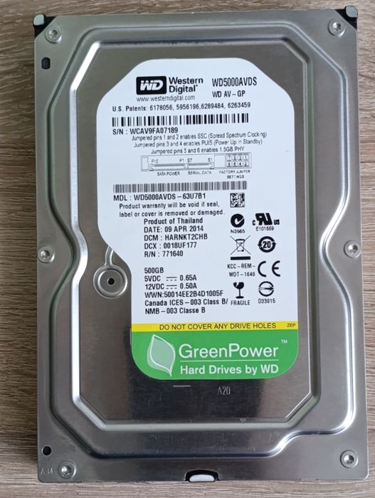 Жорсткий диск  500 Gb