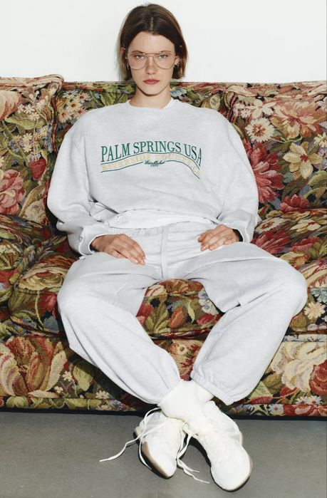 Костюм жіночий сірий штани джогери світшот теплий Zara